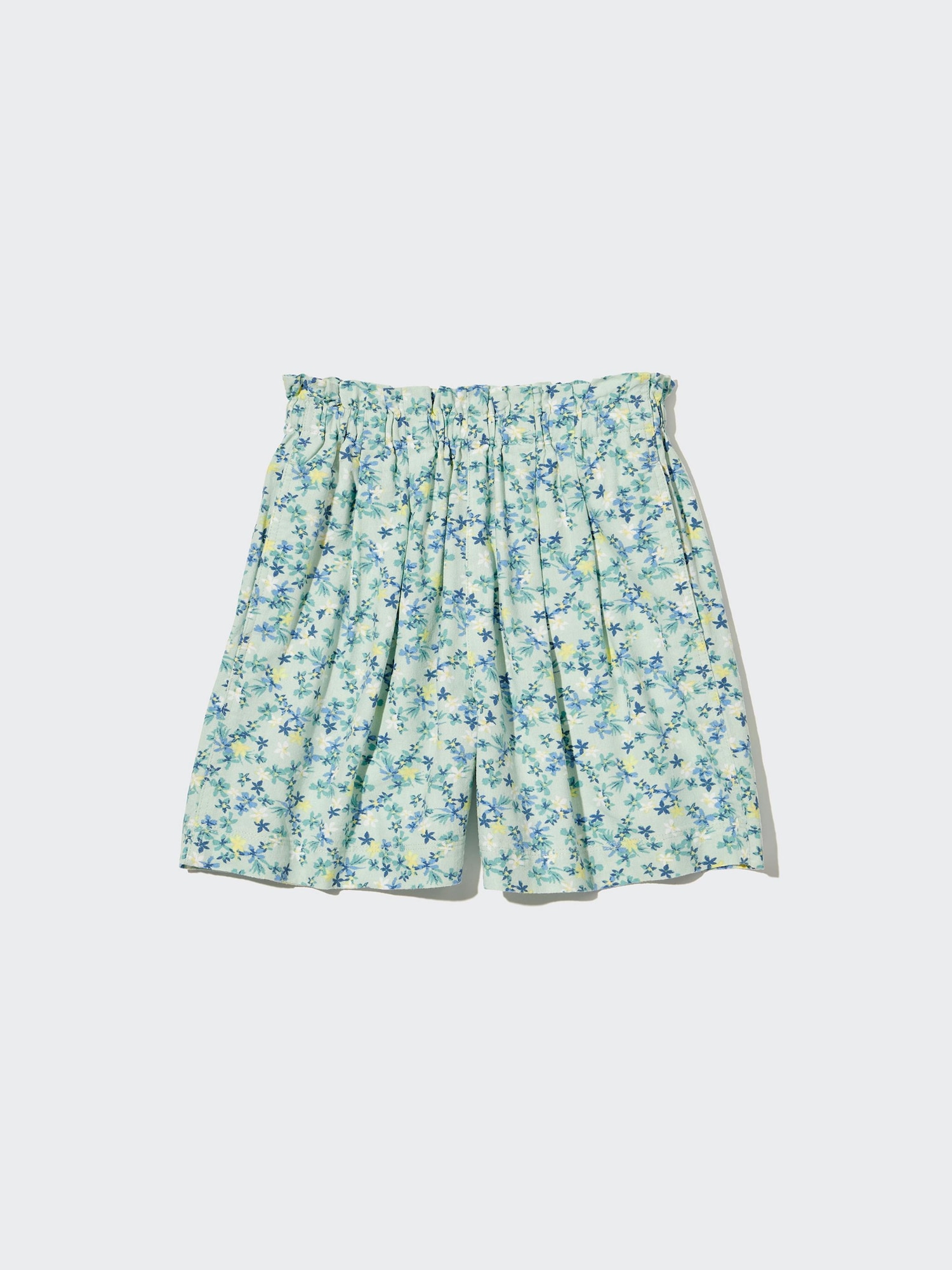 *VOGUE注目夏ファッショ*ンベルト付き花柄リネンショートパンツ 総柄カジュアルショートパンツ 花柄ショートパンツ [8色