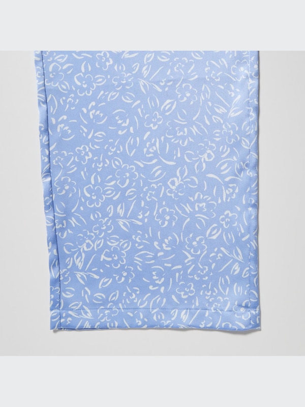 Piyama Satin Motif Lengan Pendek (Celana Panjang)