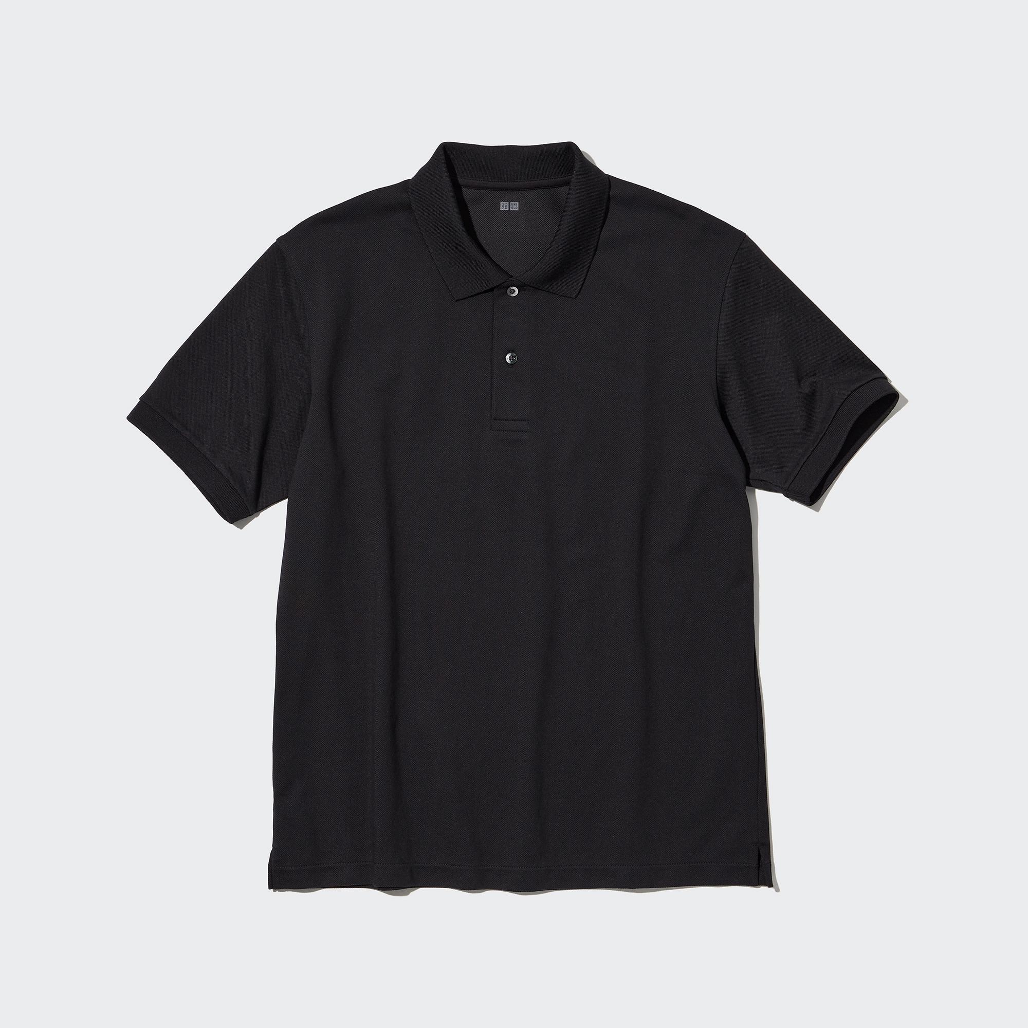 UNIQLO ドライカノコポロシャツ（半袖）黒 Lサイズ - ポロシャツ