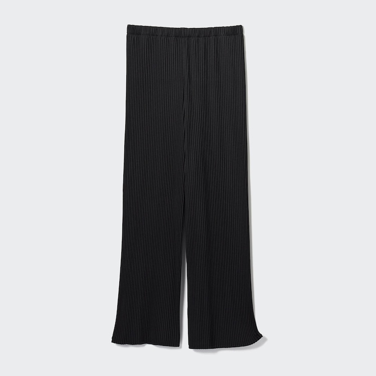 ユニクロ公式 プリーツストレートパンツ（丈長め69.5cm）セットアップ可能