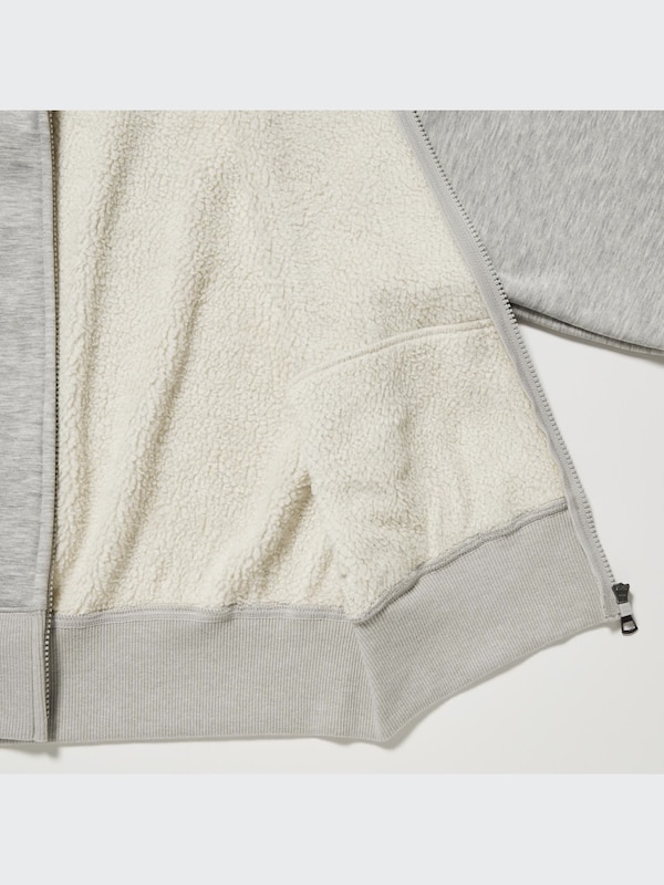 Áo Nỉ Có Mũ Lót Lông Kéo Khoá Dài Tay