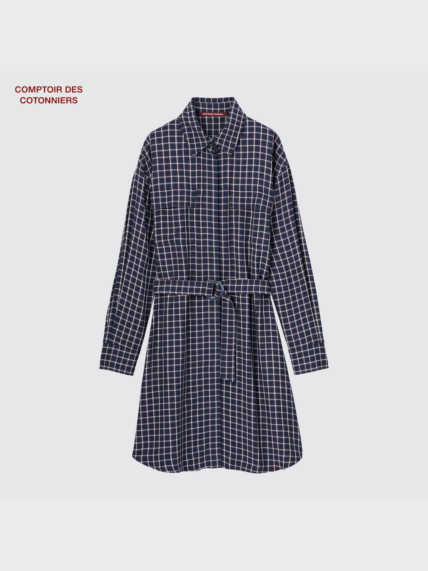 ユニクロ公式 | チェックシャツドレス（長袖）（コントワーデコトニエ