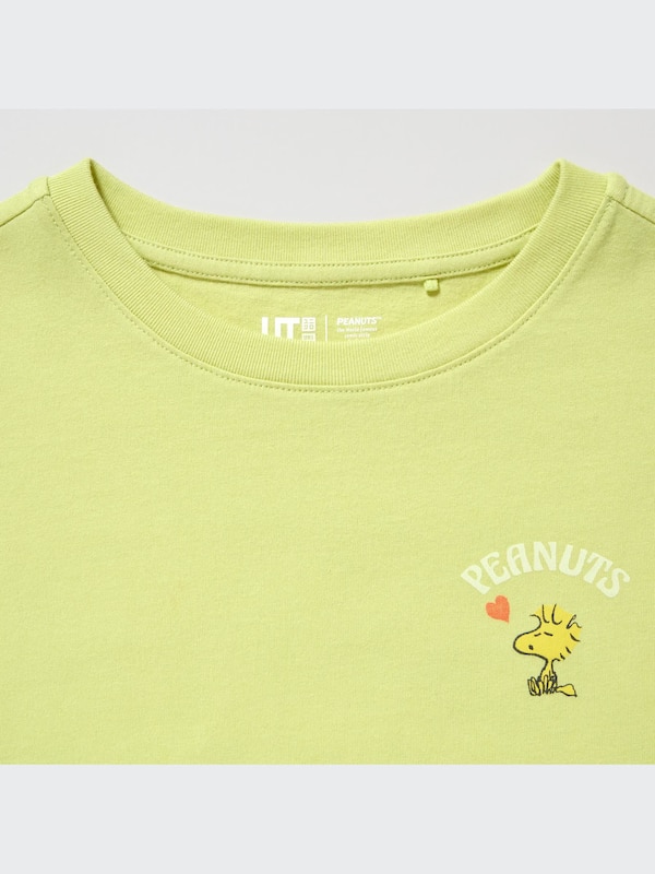 GIRLS ラブ サンシャイン＆ピーナッツ クロップド UT グラフィックTシャツ（半袖）