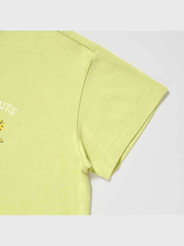 GIRLS ラブ サンシャイン＆ピーナッツ クロップド UT グラフィックTシャツ（半袖）