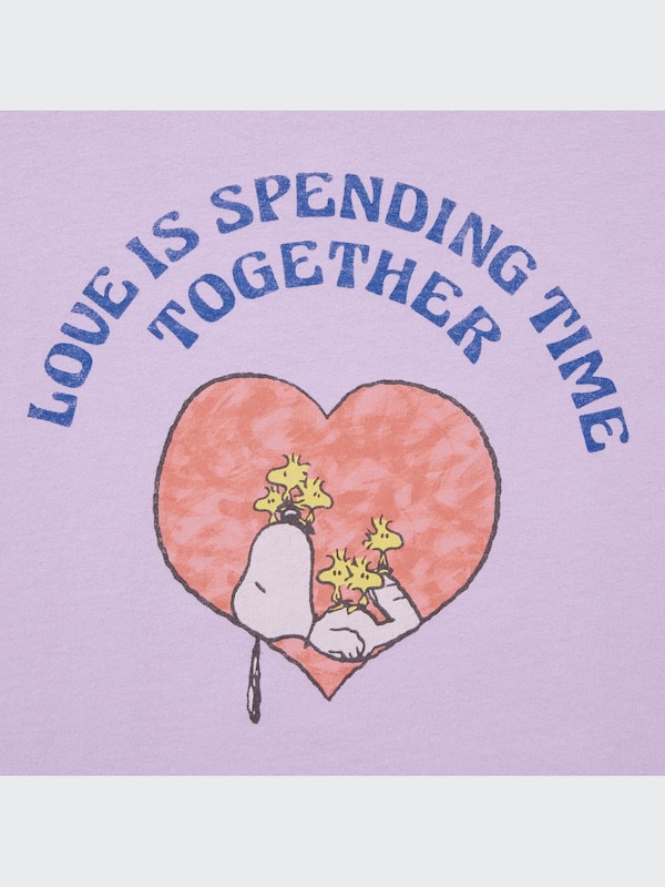 GIRLS ラブ サンシャイン＆ピーナッツ クロップド UT グラフィックTシャツ（半袖）