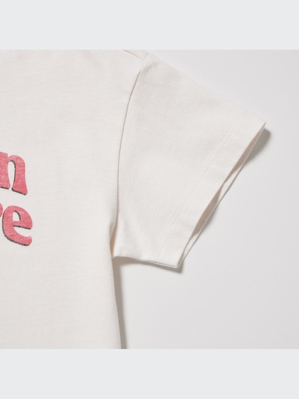 GIRLS ラブ サンシャイン＆ピーナッツ クロップド UT グラフィックTシャツ（半袖）