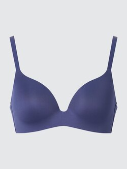 ユニクロ公式 | ワイヤレスブラ/3Dホールド/2023年モデル UNIQLO ネイビー ブラジャー