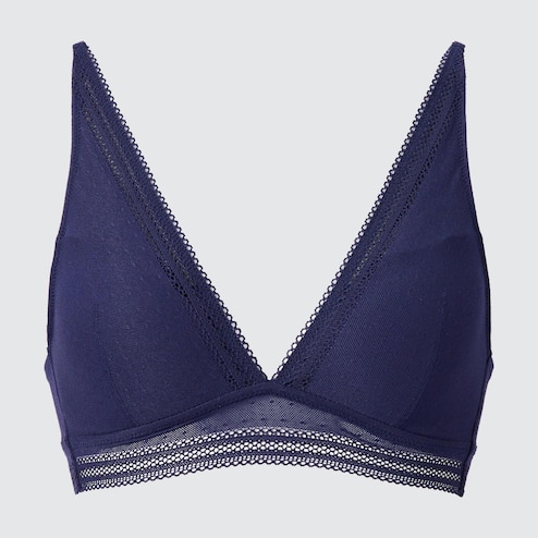 WOMEN'S WIRELESS BRA (RELAX/PLUNGING LACE - REMOVABLE CUPS