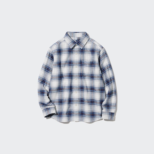 KIDS FLANNEL CHECKED LONG SLEEVE SHIRT