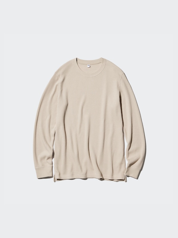 ワッフルクルーネックTシャツ