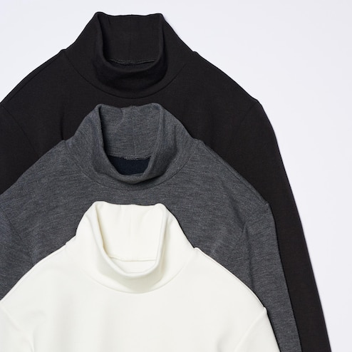 Men's Uniqlo Heat Tech Ultra Warm Black Long Sleeve Shirt Large