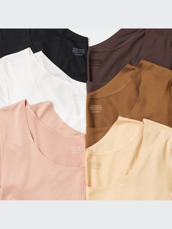 ヒートテックUネックT（8分袖）