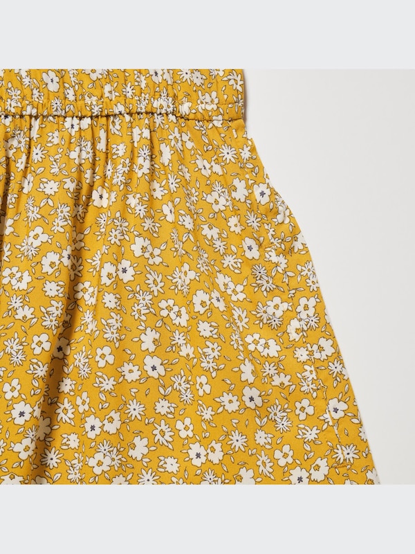 GIRLS レーヨンフラワープリントワンピース（半袖）