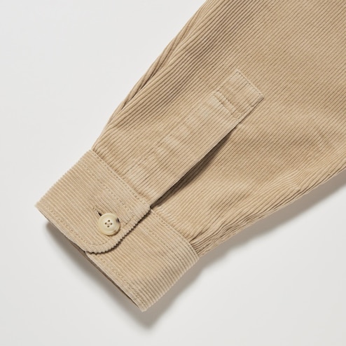 Cord Work Shirt - Beige, XL / Beige