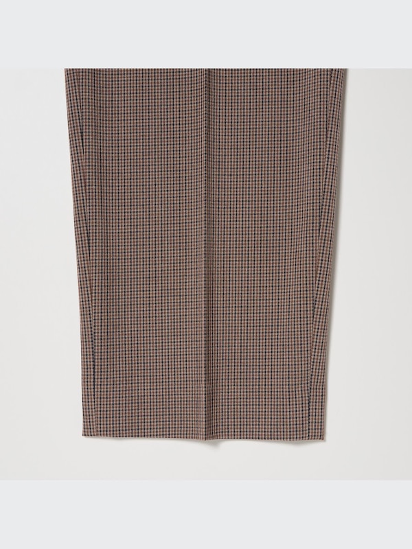 スマートアンクルパンツ（チェック・2WAYストレッチ・テーパード・丈長め71cm）セットアップ可能