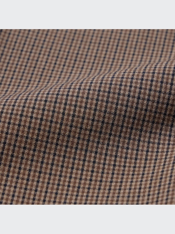 スマートアンクルパンツ（チェック・2WAYストレッチ・テーパード・丈長め71cm）セットアップ可能