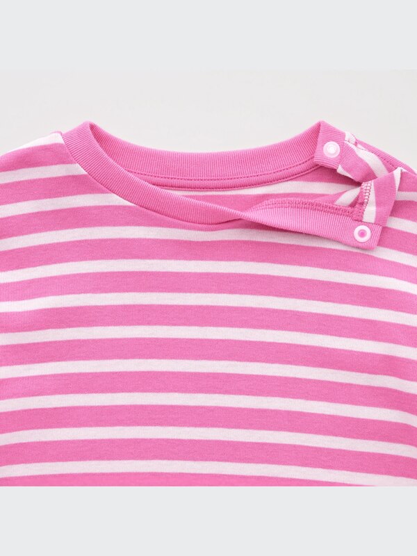 コットンボーダークルーネックT（長袖）