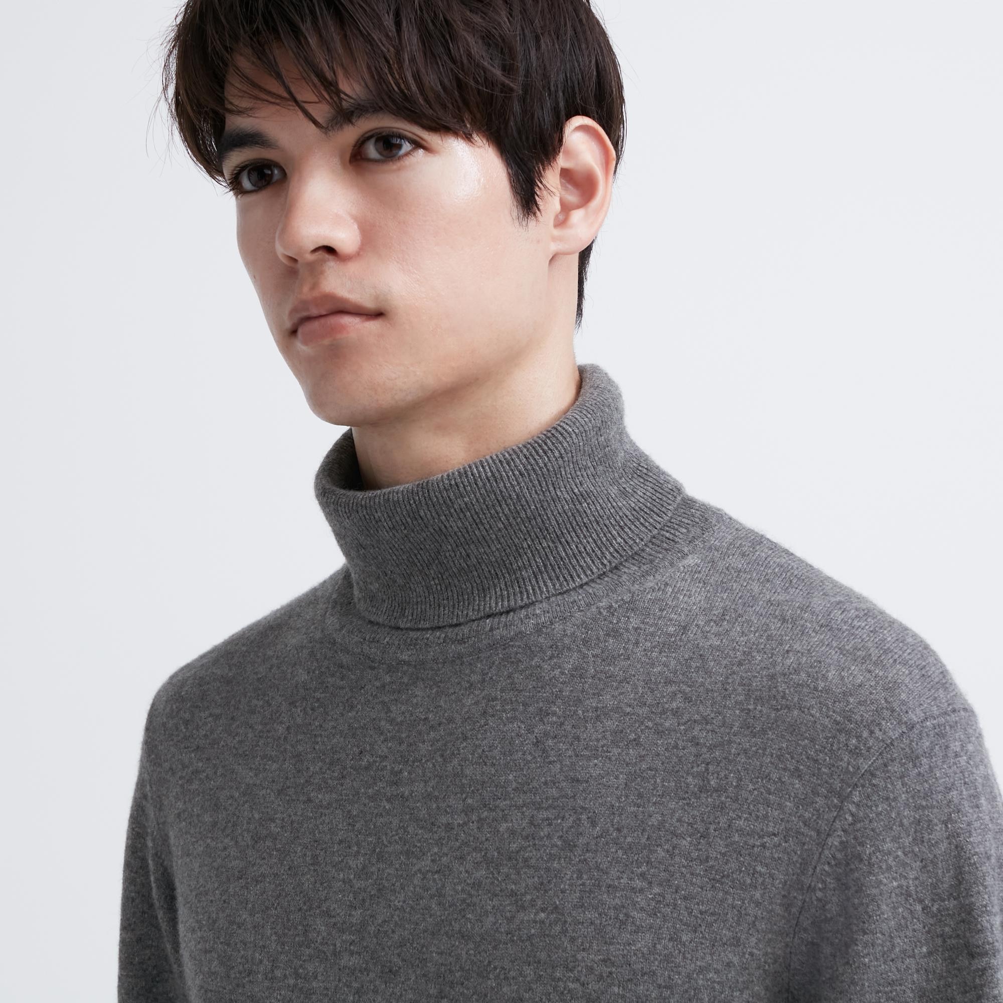 UNIQLO  +J カシミヤタートルネックセーター S 07GRAY グレー