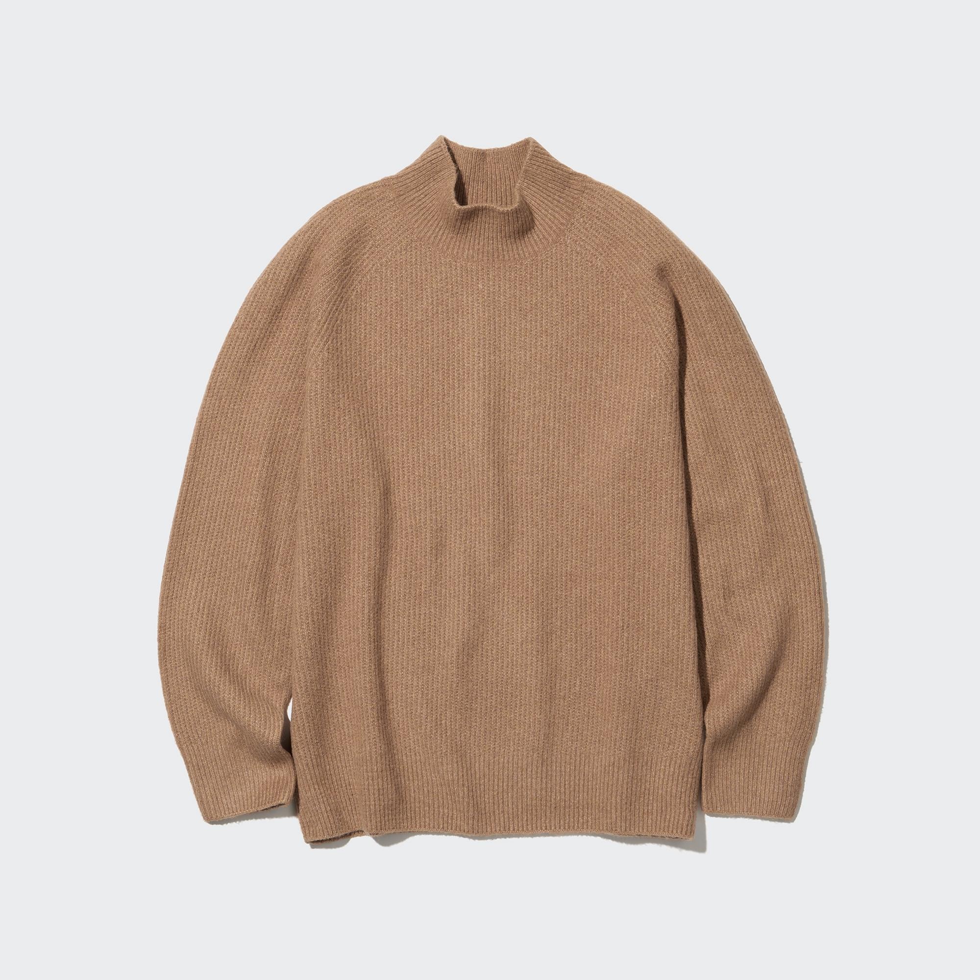 Uniqlo スフレヤーンモックネックセーター長袖 size L - ニット