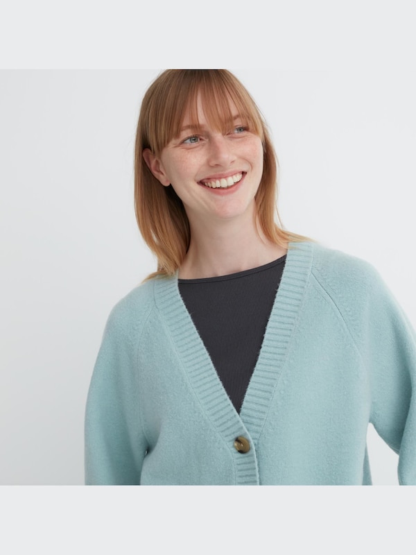 Souffle Yarn Long Sleeve Short Cardigan
