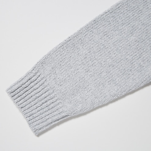 54 Rayon Spandex Blend Fleece Heather Gray & White Striped Knit