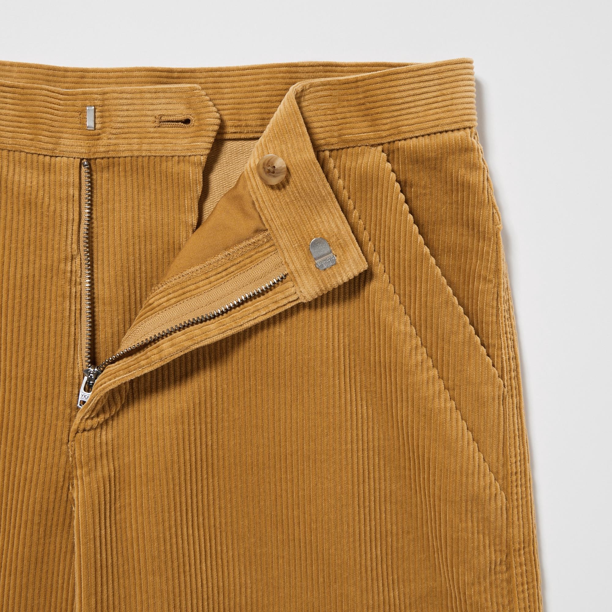 Corduroy Wide-Fit Pleated Pants | UNIQLO US