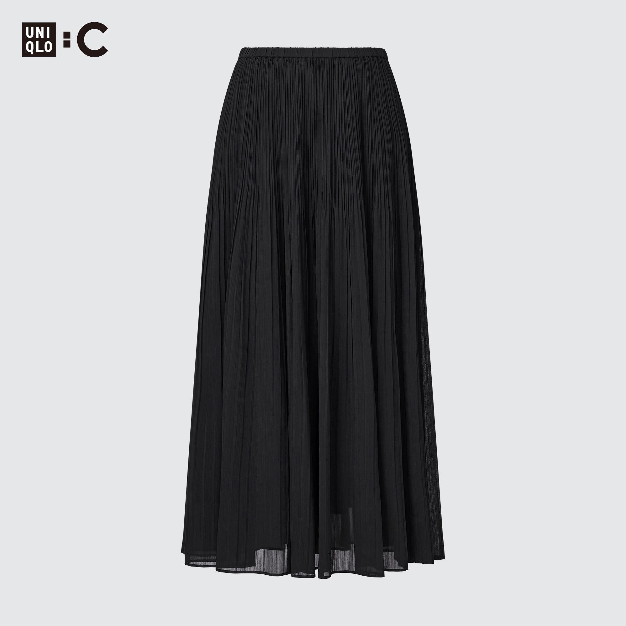ユニクロ UNIQLO : C シフォンプリーツスカート - ロングスカート