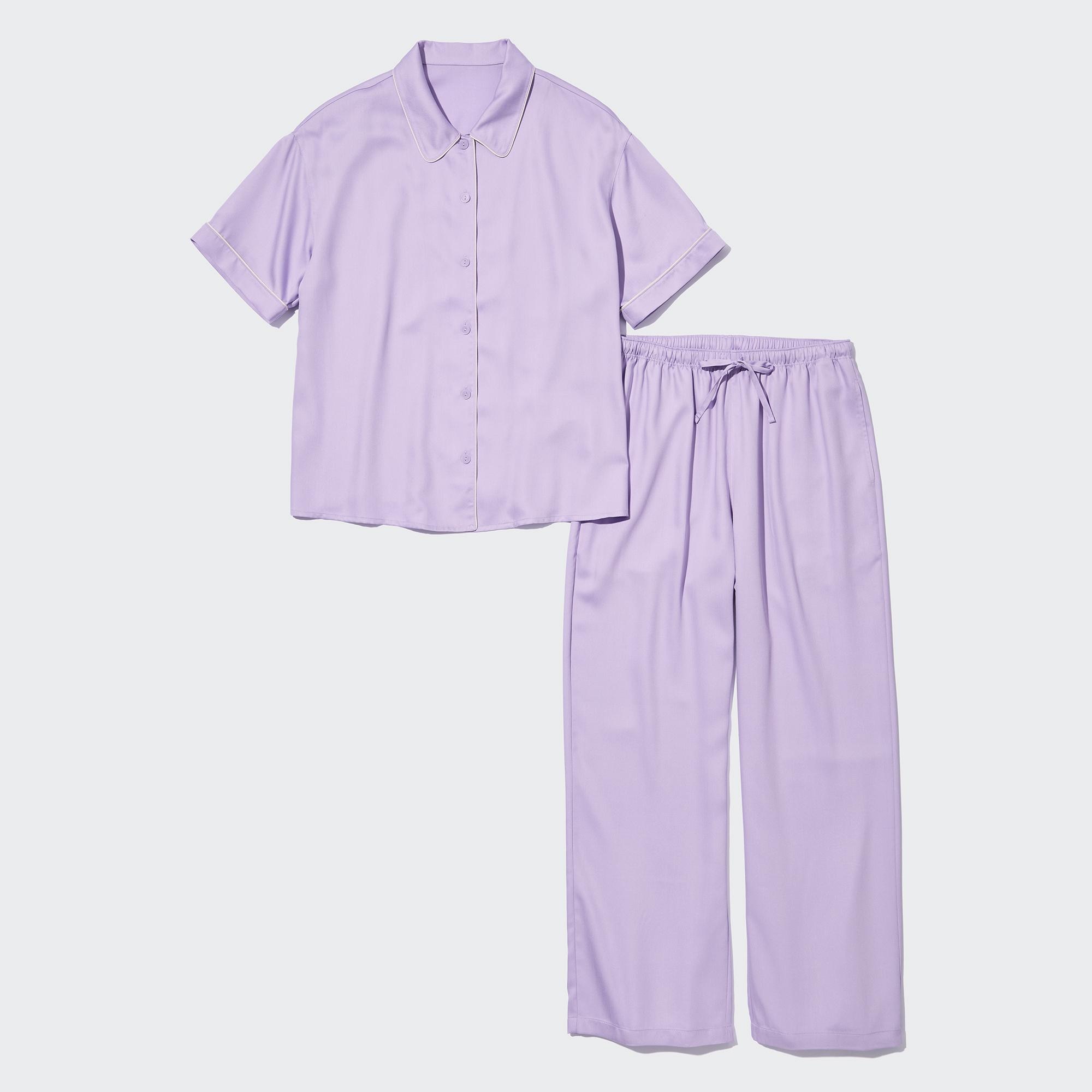 WOMEN S SATIN PAJAMAS SHORT SLEEVE UNIQLO SG