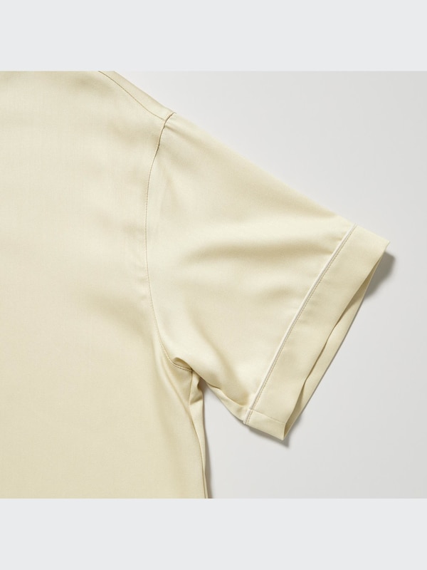 Satin Short Sleeve Pajamas (Long Pants)