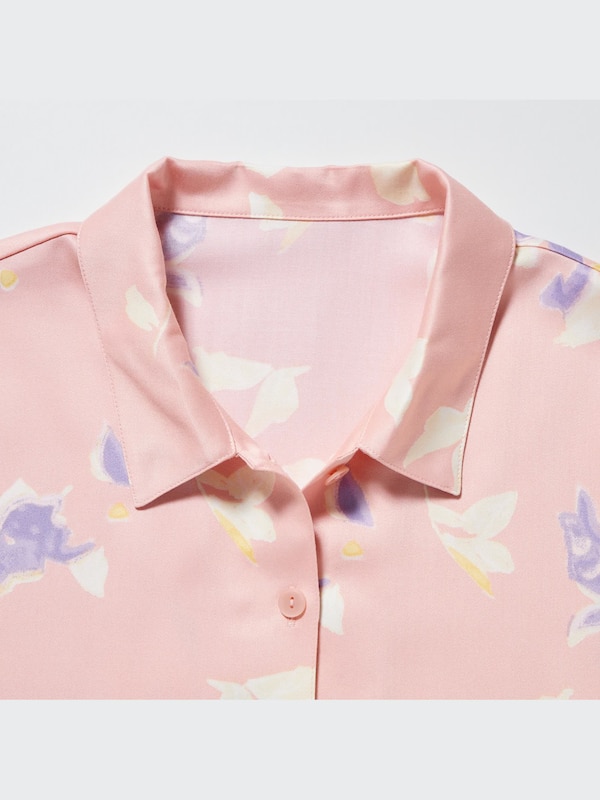 Piyama Satin Lengan Pendek (Celana Panjang)