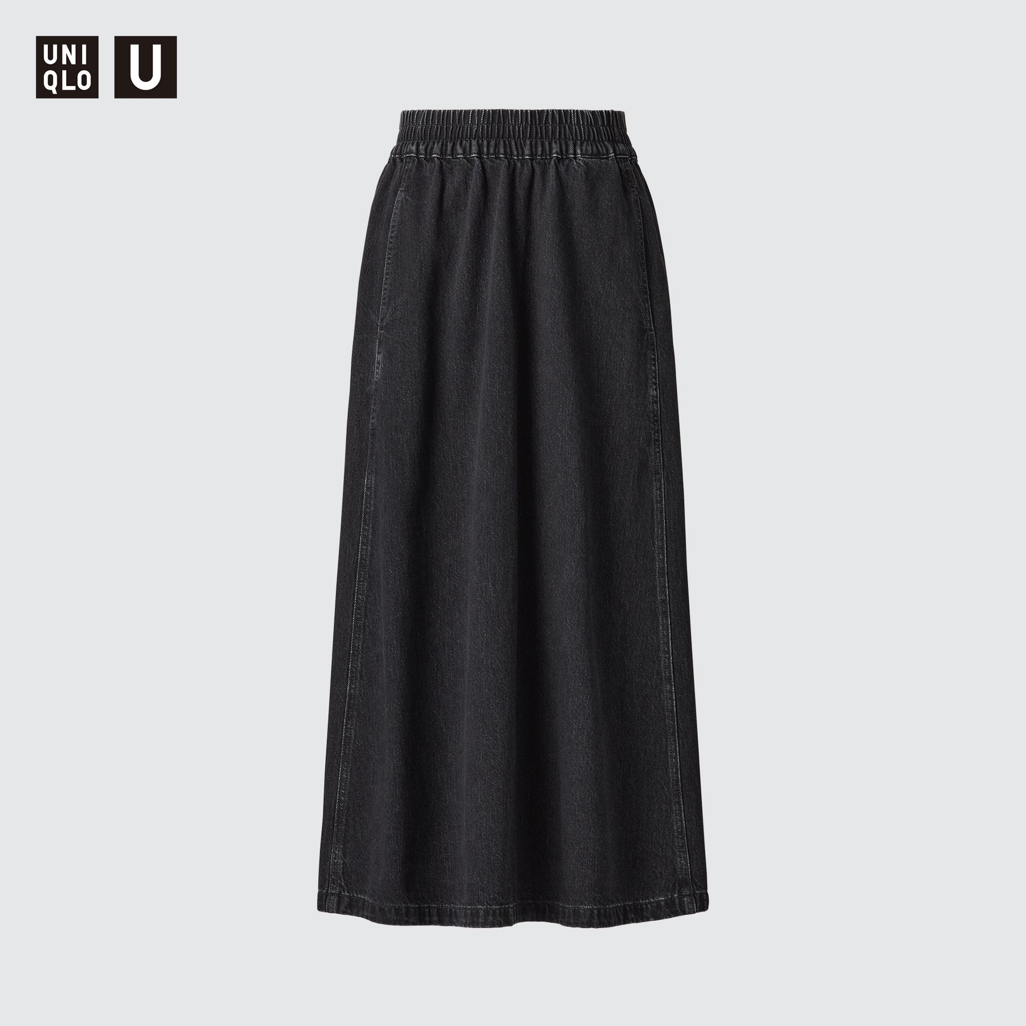 Uniqlo long denim clearance skirt