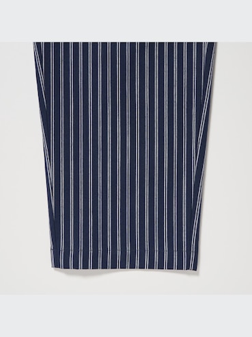 Cotton Relax Ankle Pants (Striped)