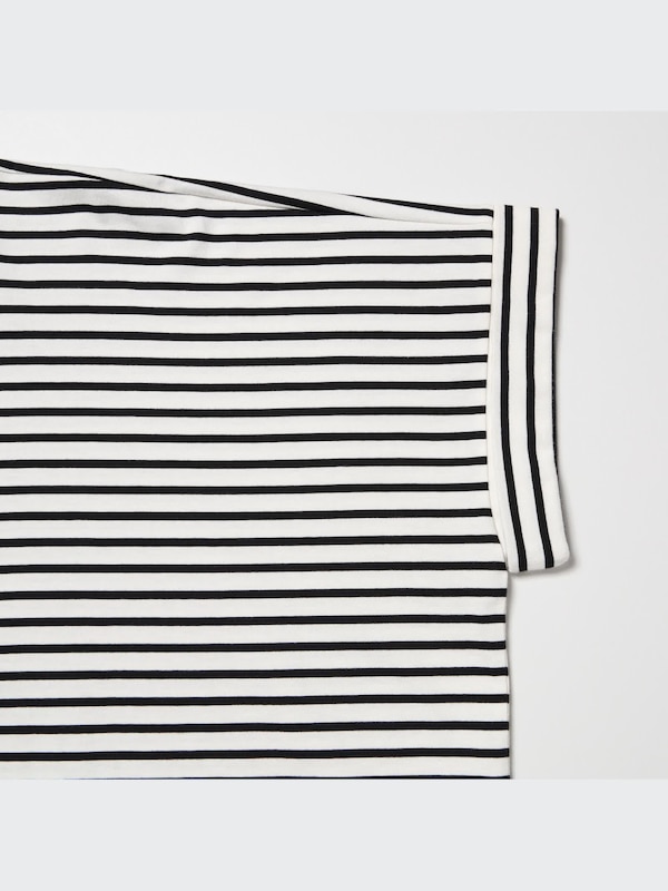 T-Shirt Oversize Katun Garis Lengan Pendek