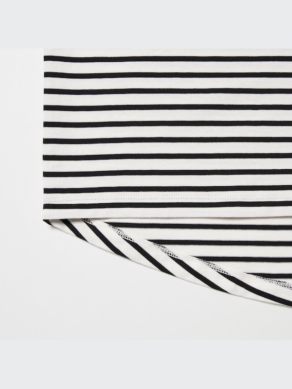 T-Shirt Oversize Katun Garis Lengan Pendek