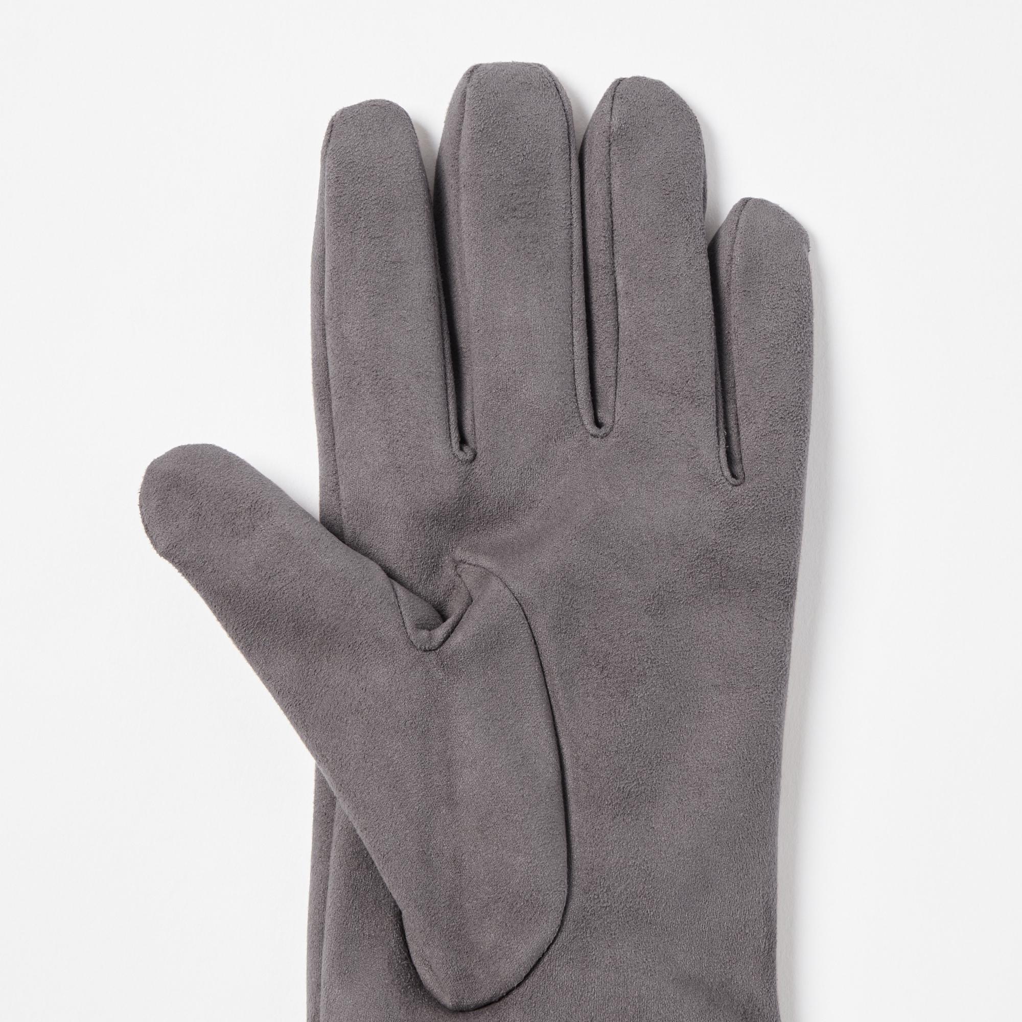 Fur lined suede best sale gloves