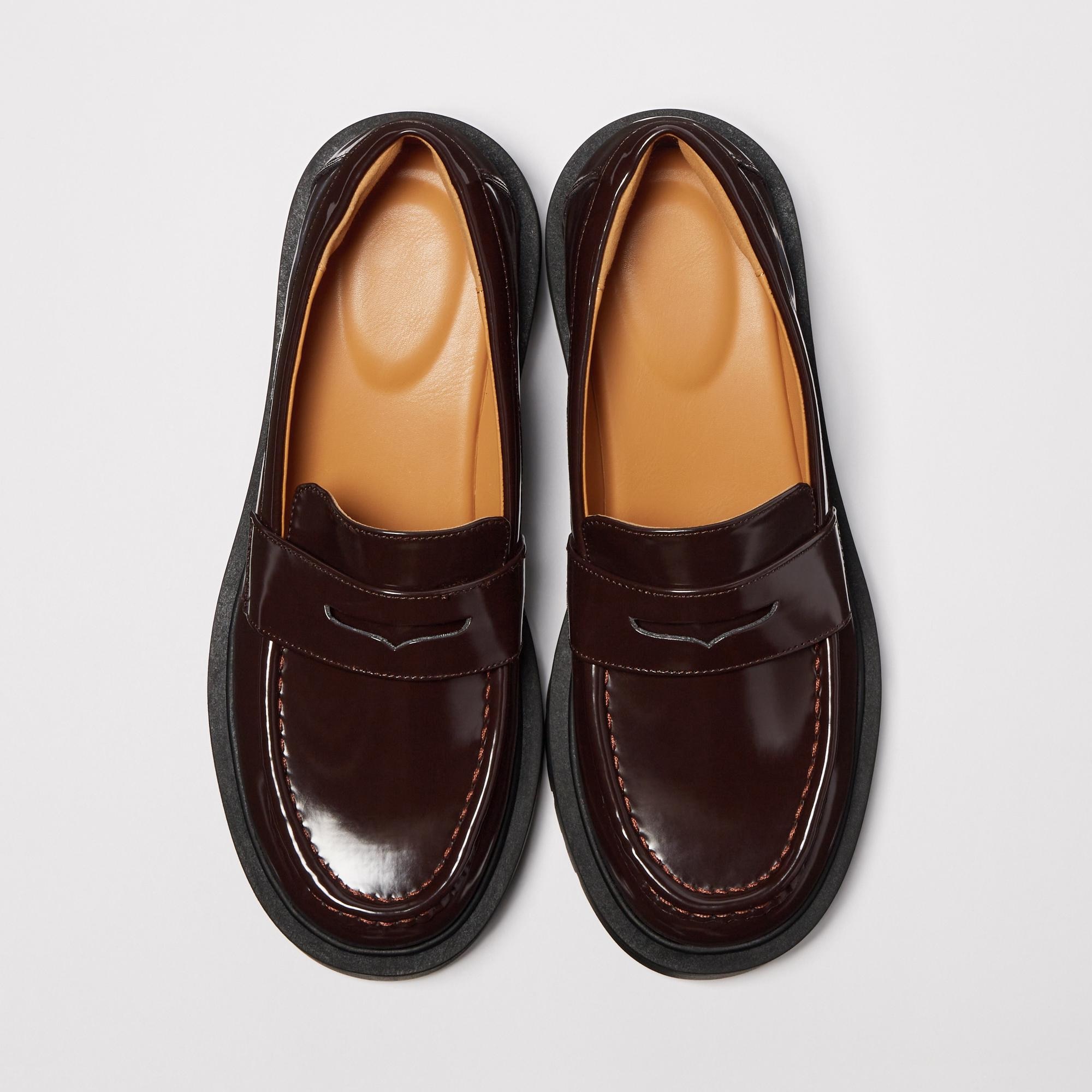 新品】UNICLO：C ローファー ブラウン - ローファー/革靴