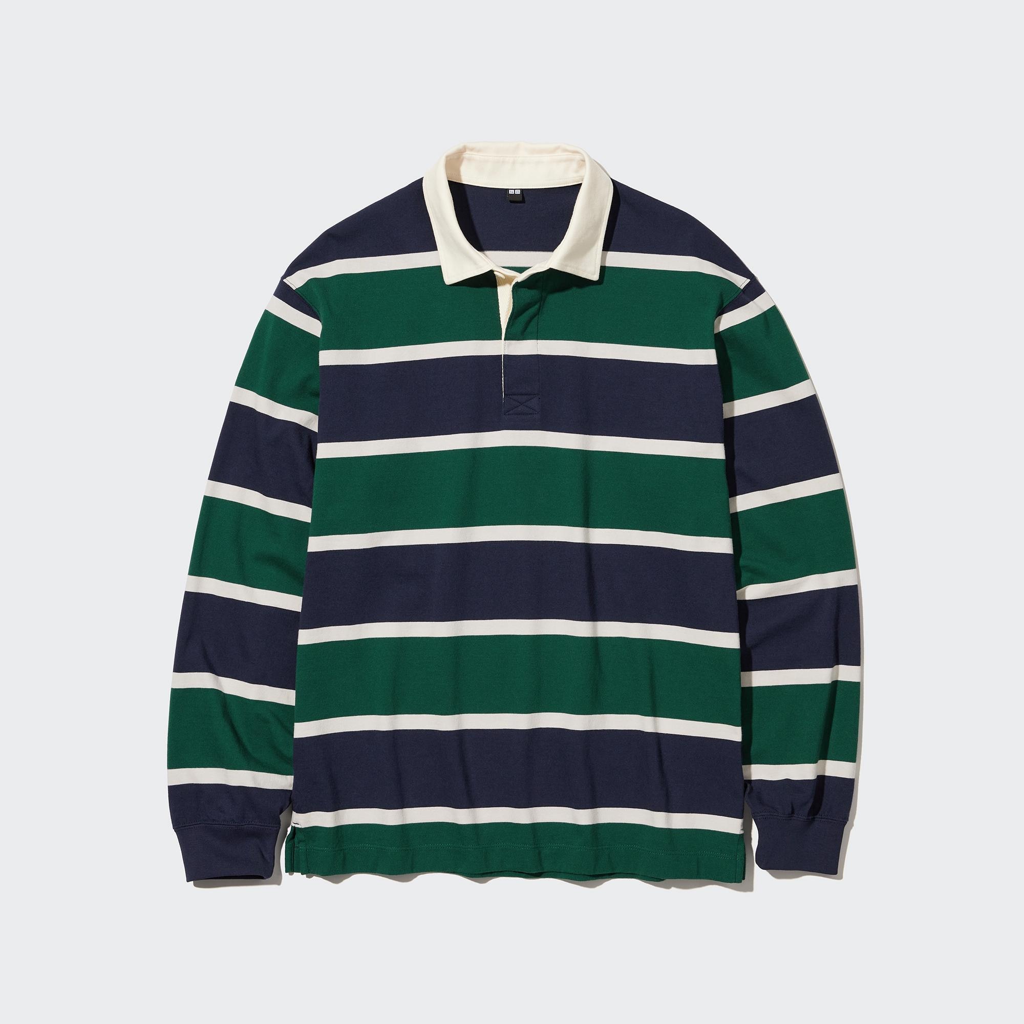 UNIQLO ラガーポロシャツ（長袖）Sサイズ（男女兼用）55GREEN - Tシャツ