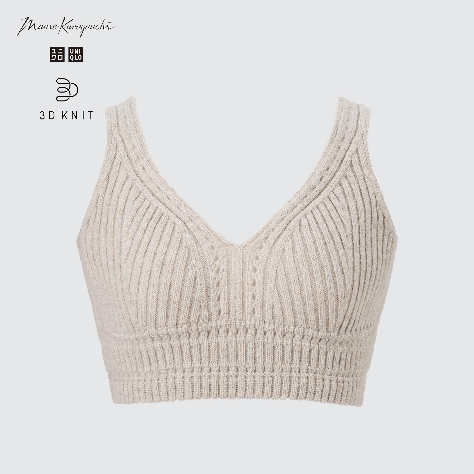 Check styling ideas for「3D Knit Volume Long Sleeve Sweater、3D Knit Ribbed  Bra」