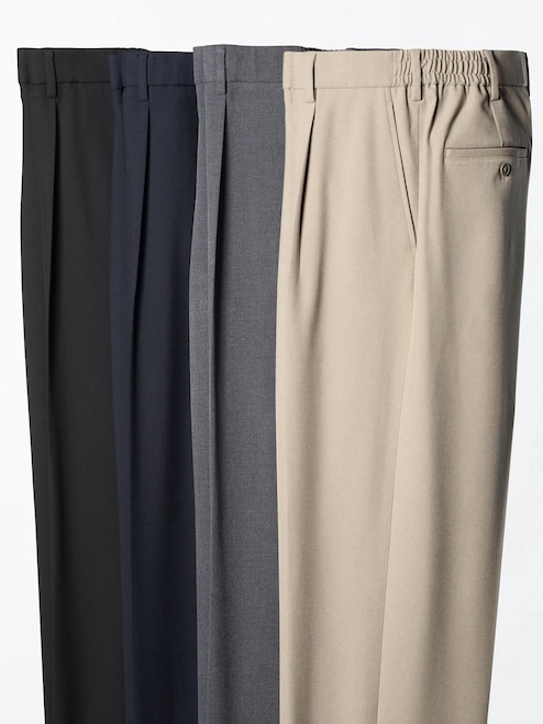 MEN'S PLEATED WIDE PANTS UNIQLO IN