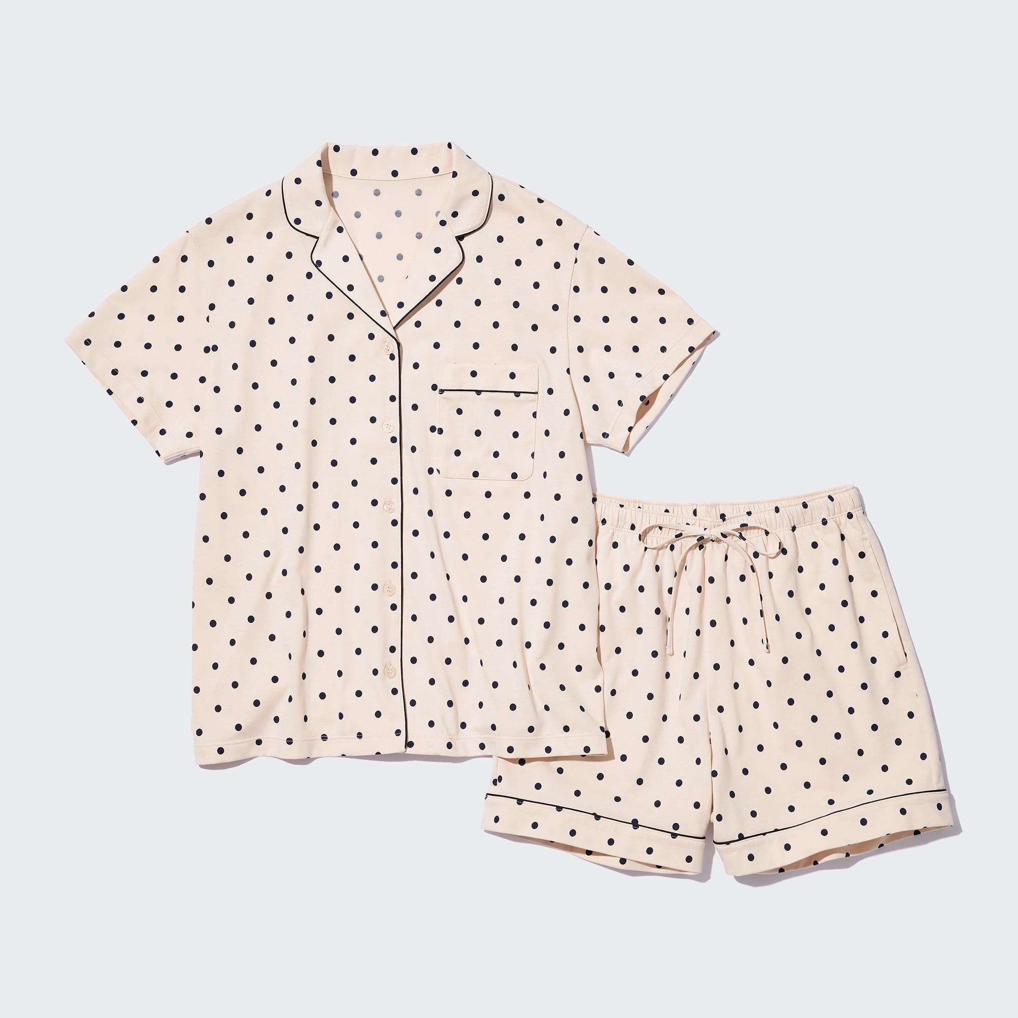 WOMEN S AIRISM COTTON SHORT SLEEVE PAJAMAS DOT UNIQLO ID