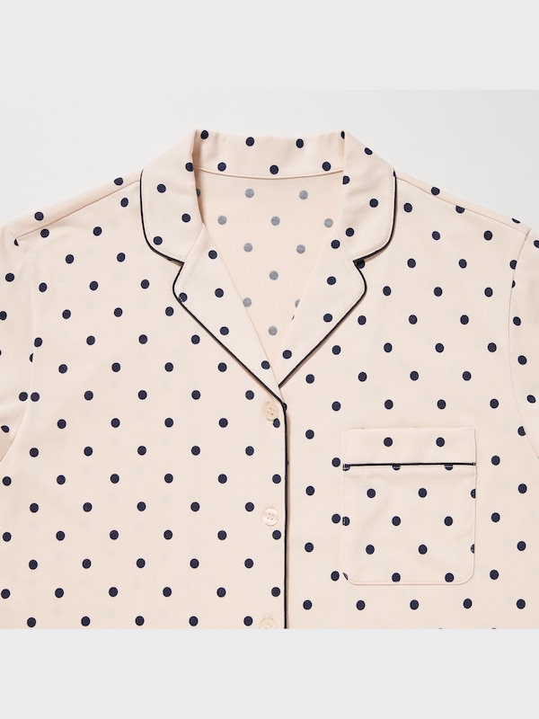 AIRism Katun Piyama Lengan Pendek (Polkadot)