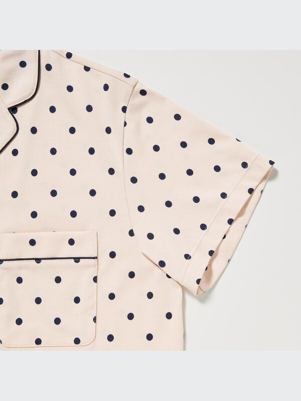 AIRism Katun Piyama Lengan Pendek (Polkadot)