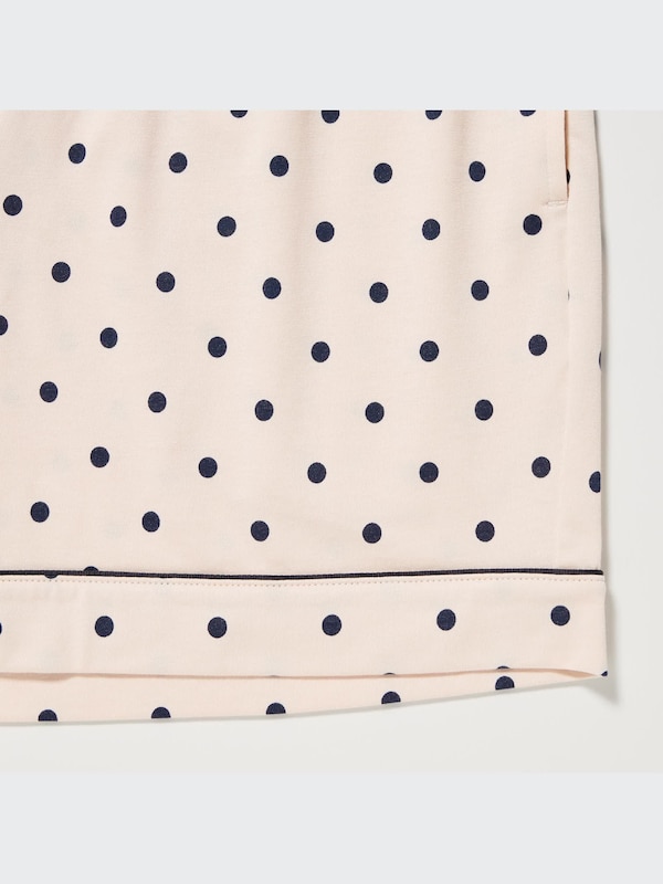 AIRism Katun Piyama Lengan Pendek (Polkadot)