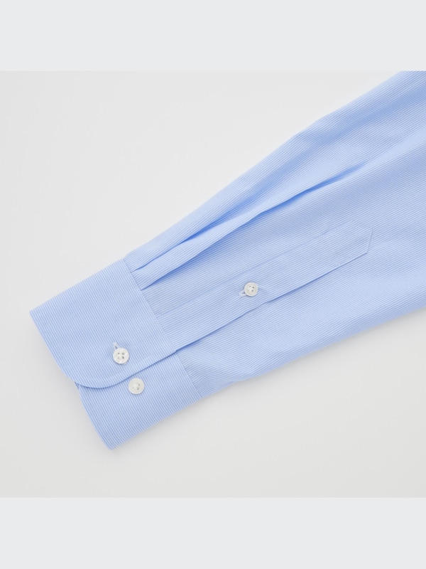 ファインクロスストライプシャツ（ボタンダウンカラー・長袖）