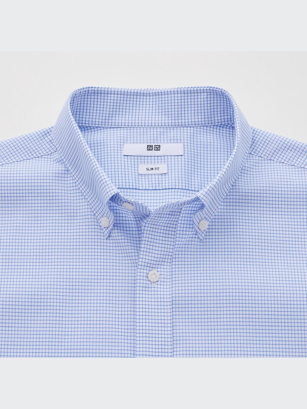 Kemeja Fine Cloth Easy Care Stretch Slim Fit Kotak Lengan Panjang