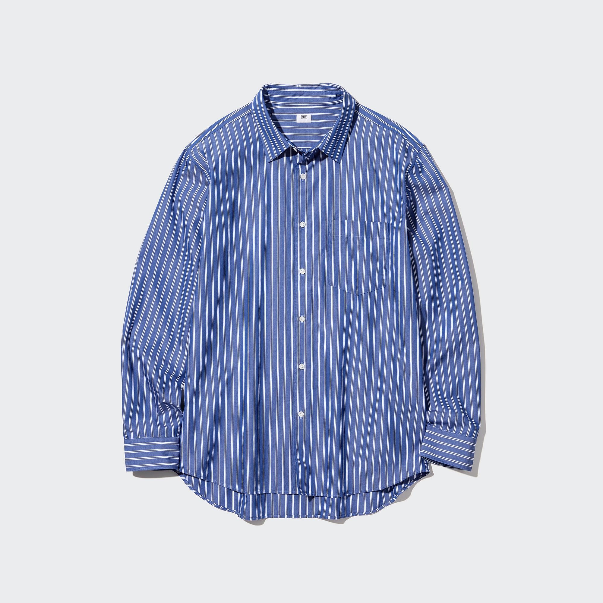 XL【新品未使用】ユニクロU ツイルオーバーサイズチェックシャツ BLUE