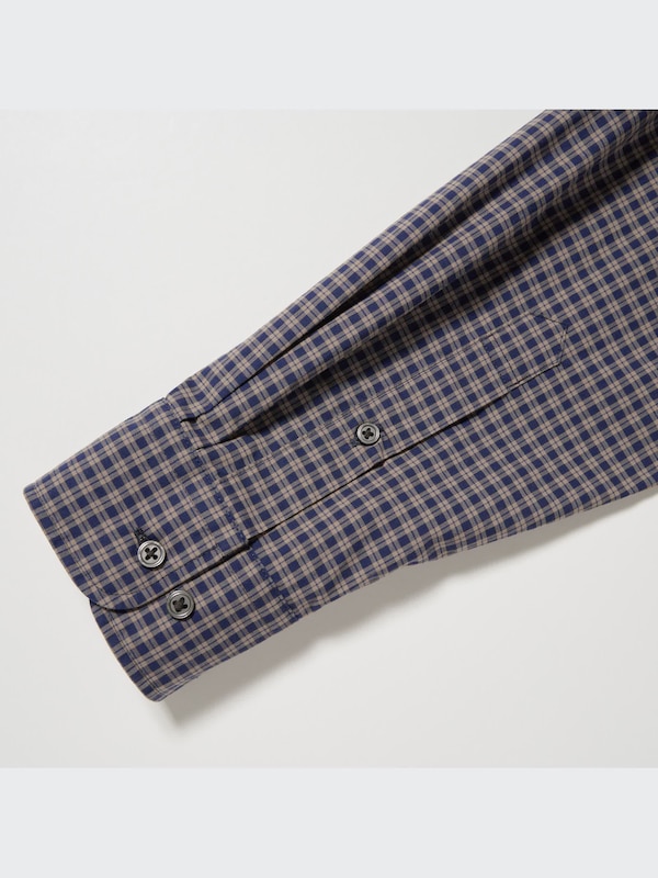 エクス  トラファインコットンブロードチェックシャツ（長袖）