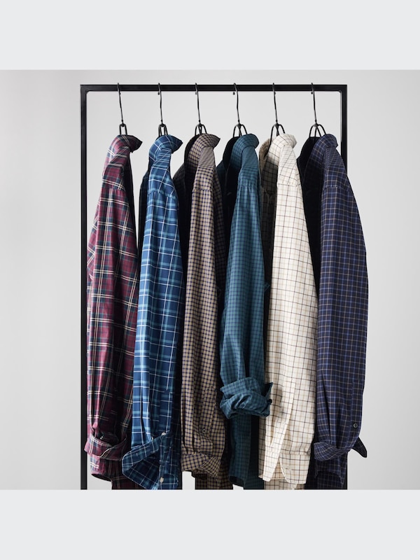 エクストラファインコットンブロードチェックシャツ（長袖）