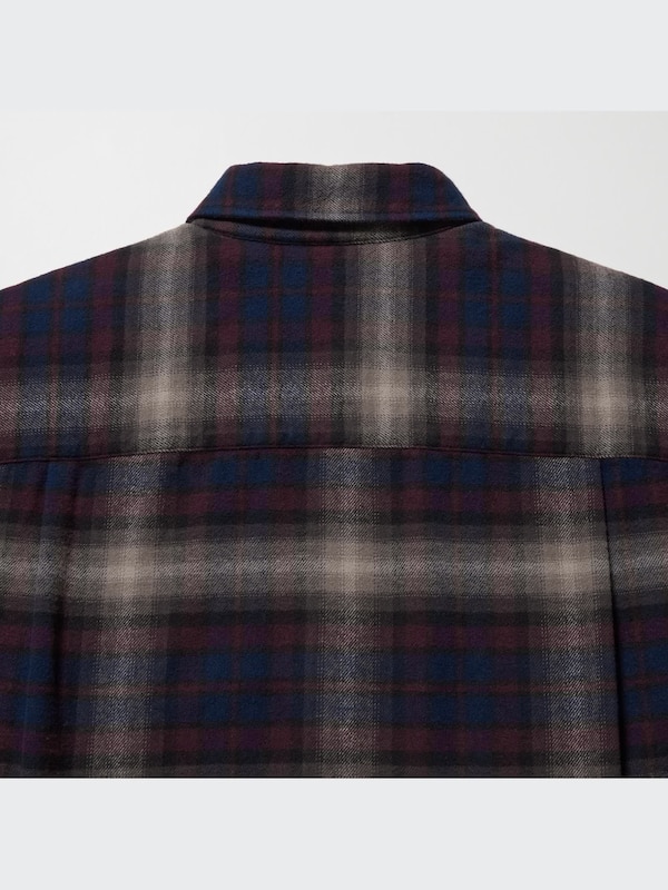 フランネルチェックシャツ（レギュラーカラー・長袖）