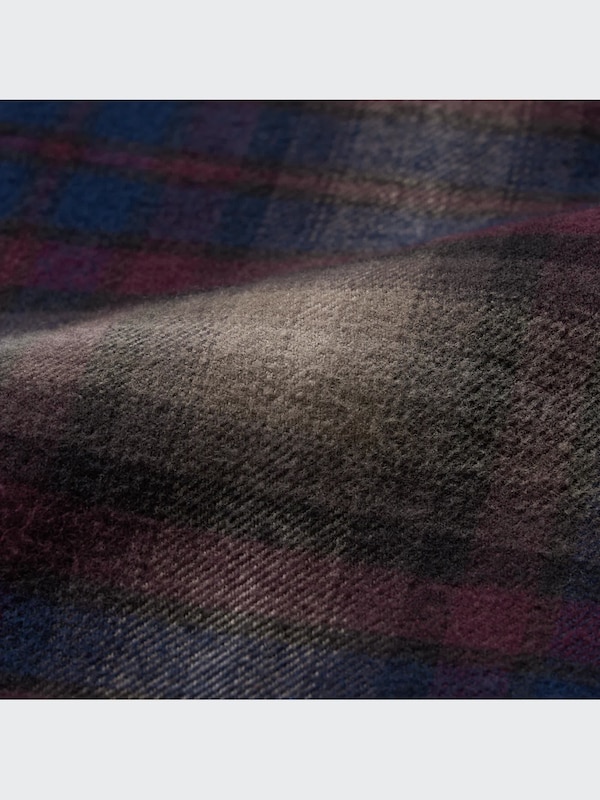 Áo Sơ Mi Vải Dạ Kẻ Caro Dài Tay